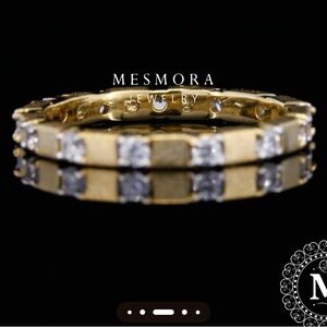 Gold and Moissanite  Diamond Women's Ring